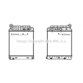 Radiateur, refroidissement du moteur AVA QUALITY COOLING