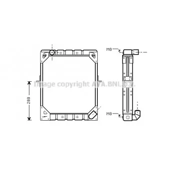 Radiateur, refroidissement du moteur AVA QUALITY COOLING