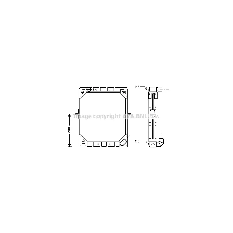 Radiateur, refroidissement du moteur AVA QUALITY COOLING ME2141