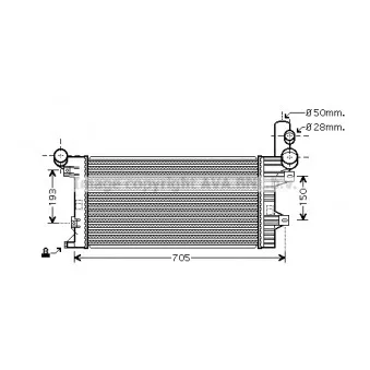 Radiateur, refroidissement du moteur AVA QUALITY COOLING