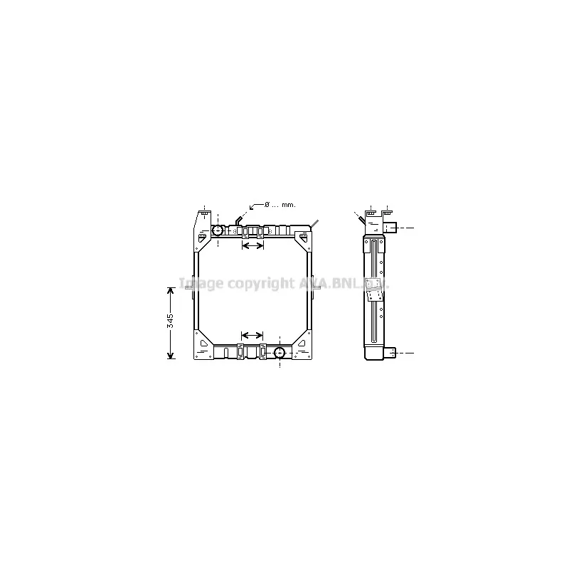 Radiateur, refroidissement du moteur AVA QUALITY COOLING ME2167