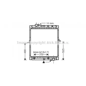 Radiateur, refroidissement du moteur AVA QUALITY COOLING