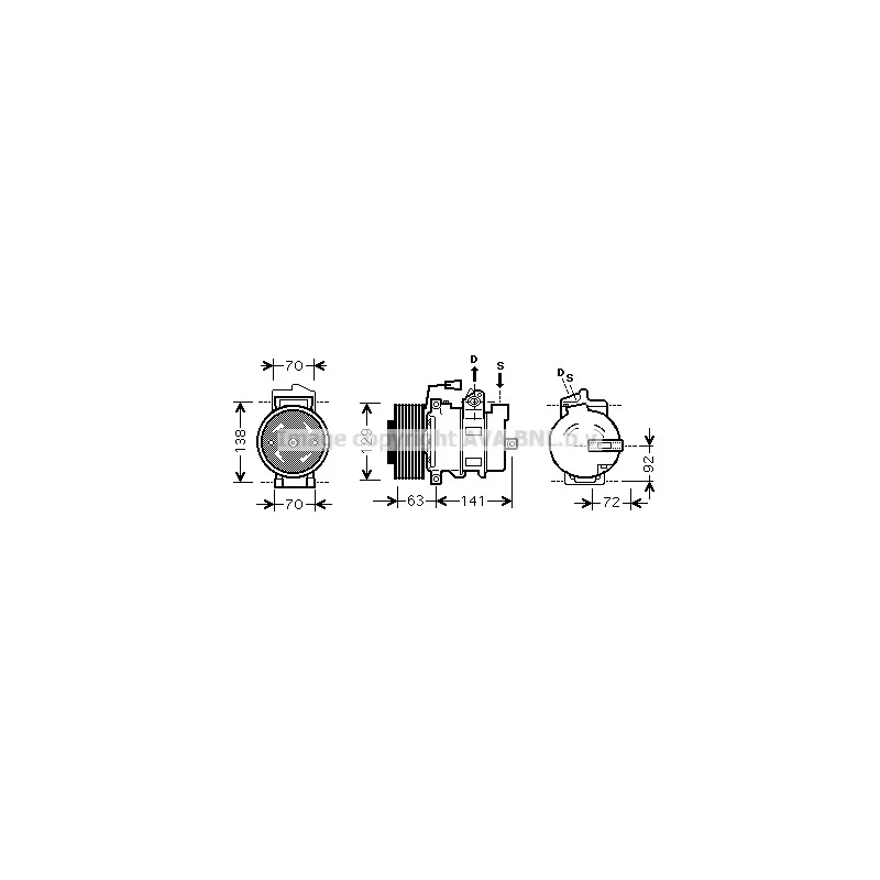 Compresseur, climatisation AVA QUALITY COOLING MEAK239