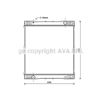 Radiateur, refroidissement du moteur AVA QUALITY COOLING