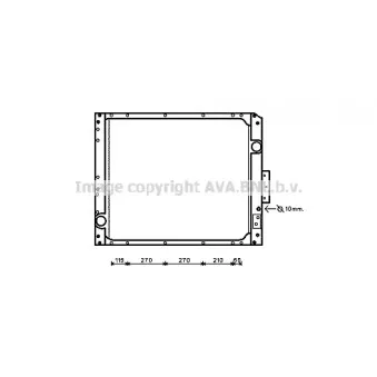 Radiateur, refroidissement du moteur AVA QUALITY COOLING