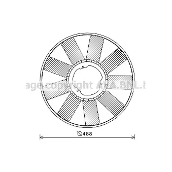 Roue du souffleur, refroidissement du moteur AVA QUALITY COOLING