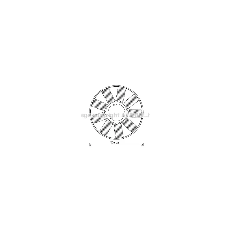 Roue du souffleur, refroidissement du moteur AVA QUALITY COOLING MEB276