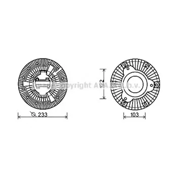 Embrayage, ventilateur de radiateur AVA QUALITY COOLING
