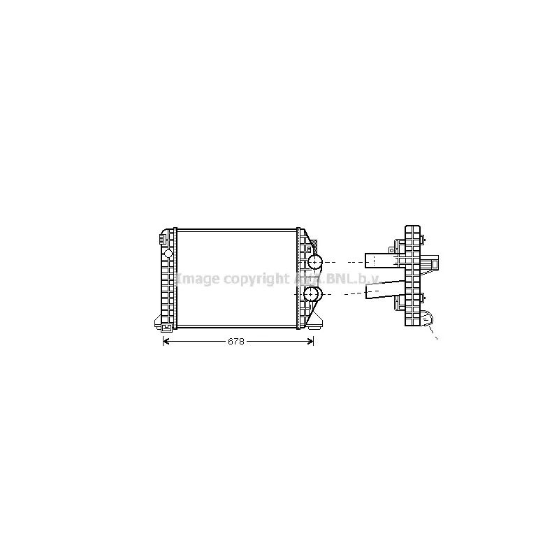 Intercooler, échangeur AVA QUALITY COOLING ME4198