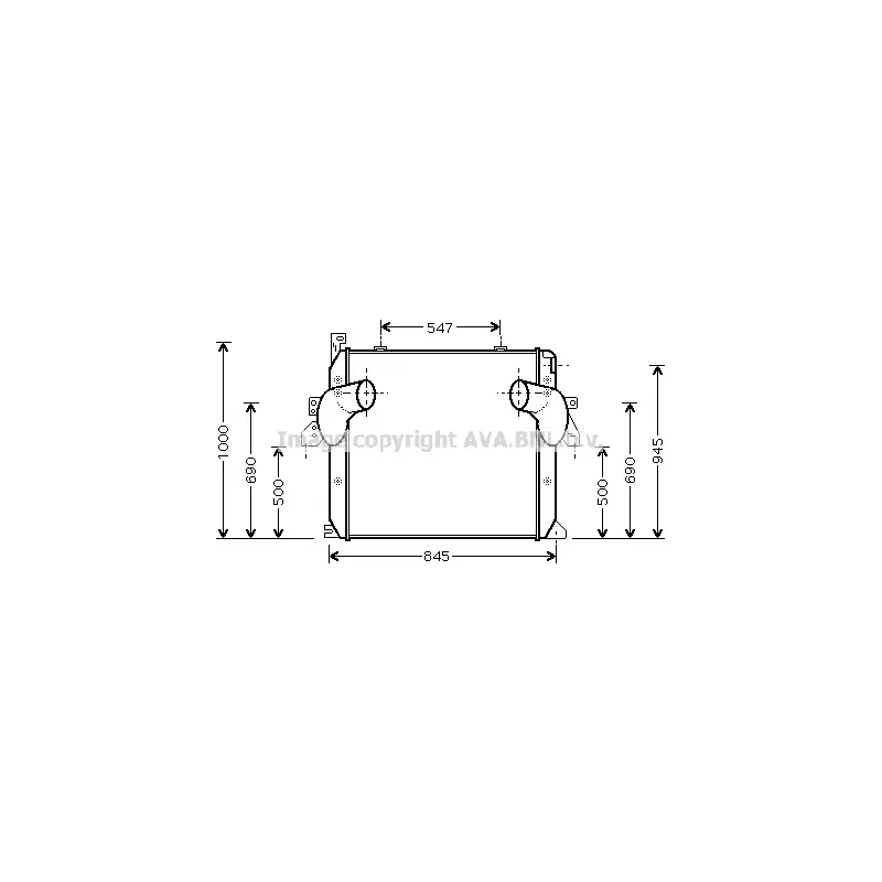 Intercooler, échangeur AVA QUALITY COOLING ME4223