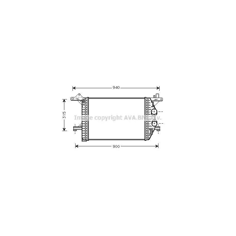 Intercooler, échangeur AVA QUALITY COOLING ME4172