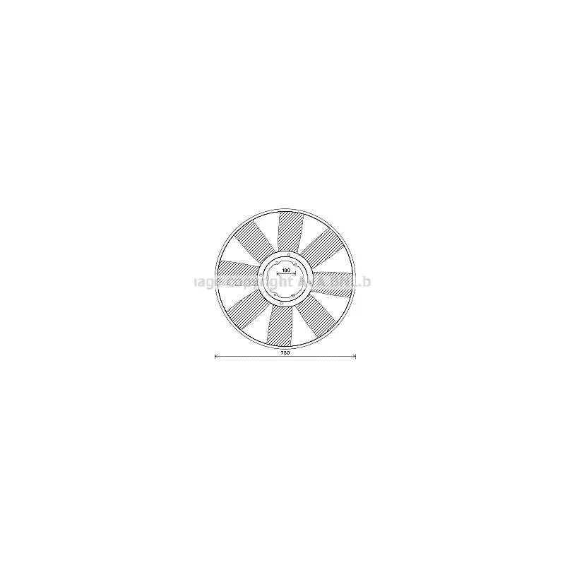 Roue du souffleur, refroidissement du moteur AVA QUALITY COOLING MEC274