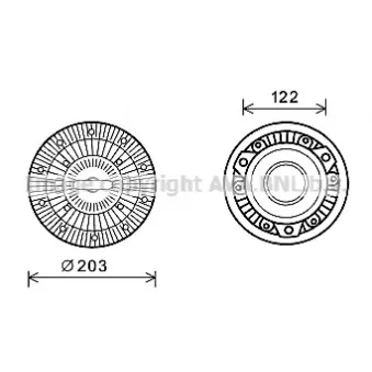 Embrayage, ventilateur de radiateur AVA QUALITY COOLING
