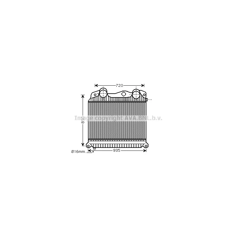 Intercooler, échangeur AVA QUALITY COOLING MN4076