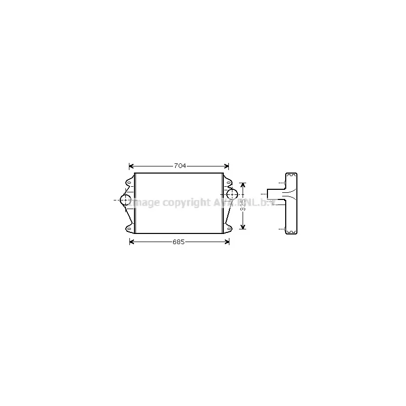 Intercooler, échangeur AVA QUALITY COOLING MN4037