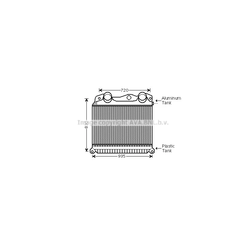 Intercooler, échangeur AVA QUALITY COOLING MN4056