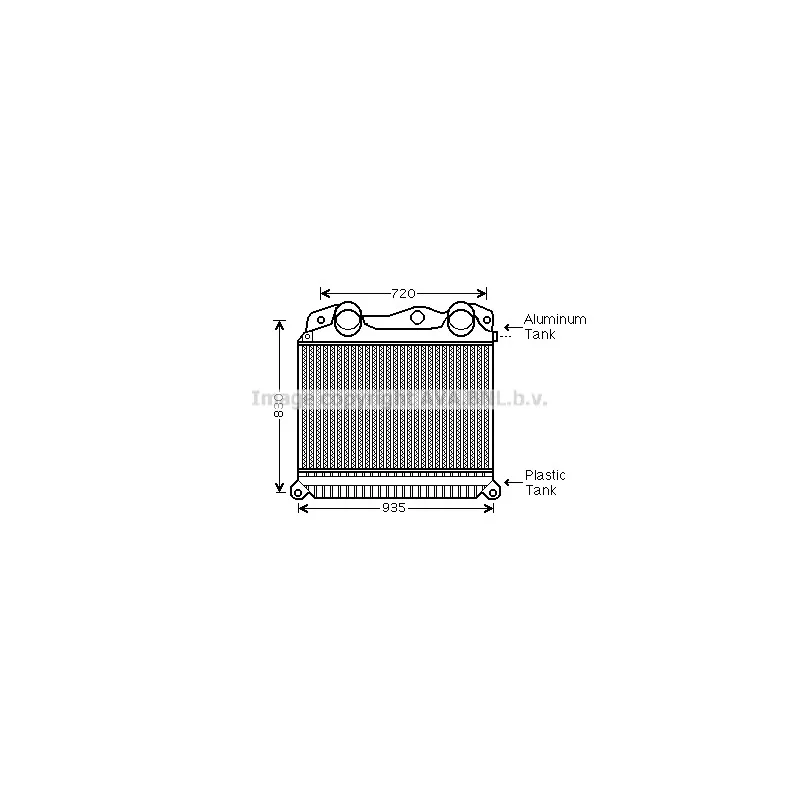 Intercooler, échangeur AVA QUALITY COOLING MN4055