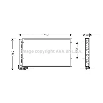 Condenseur, climatisation AVA QUALITY COOLING