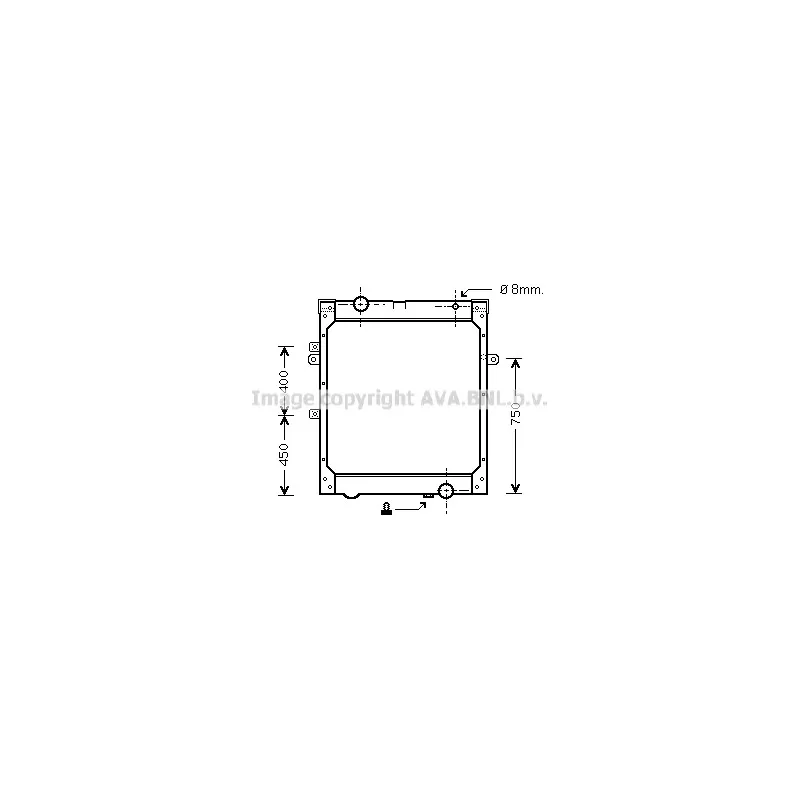 Radiateur, refroidissement du moteur AVA QUALITY COOLING MNA2001