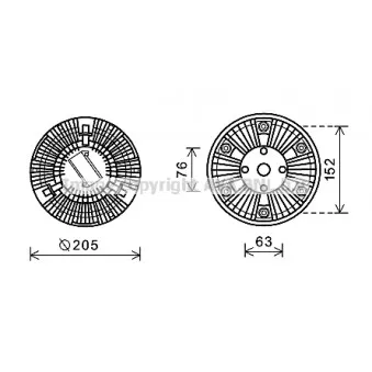 Embrayage, ventilateur de radiateur AVA QUALITY COOLING