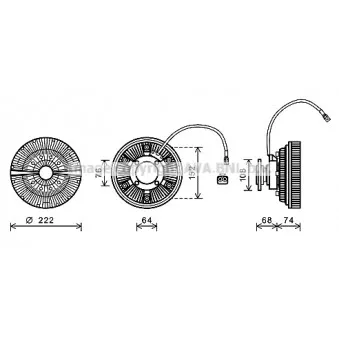 Embrayage, ventilateur de radiateur AVA QUALITY COOLING