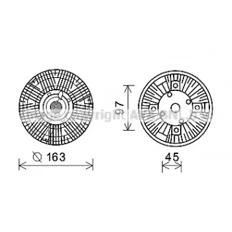 Embrayage, ventilateur de radiateur AVA QUALITY COOLING