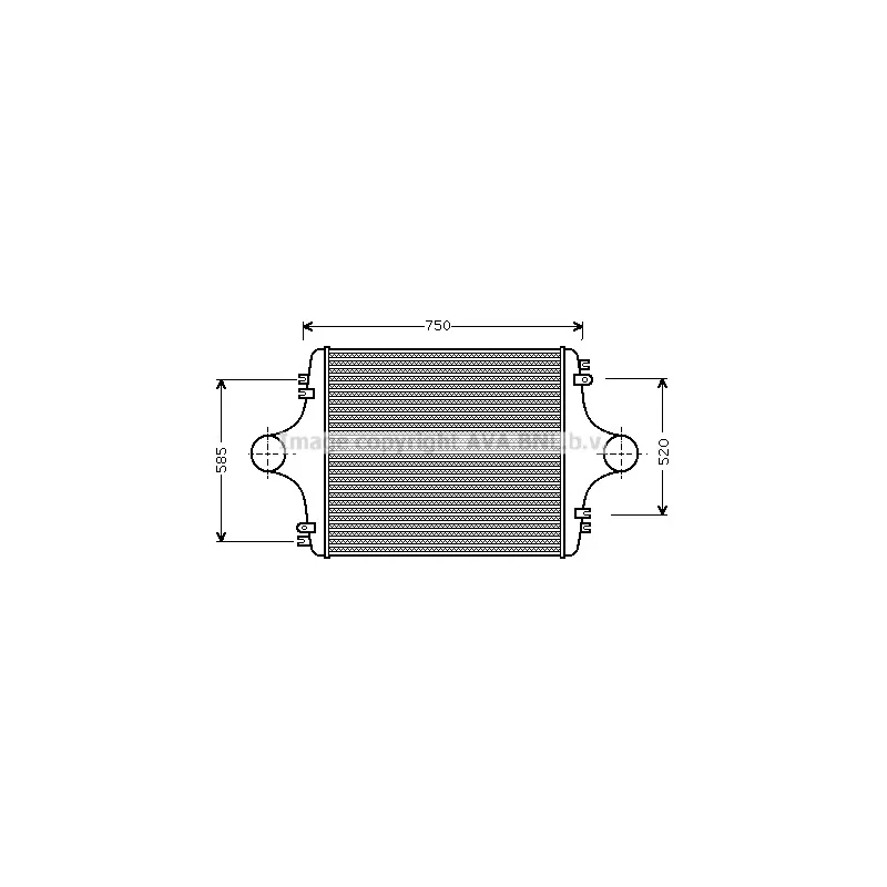 Intercooler, échangeur AVA QUALITY COOLING MN4025