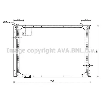 Radiateur, refroidissement du moteur AVA QUALITY COOLING