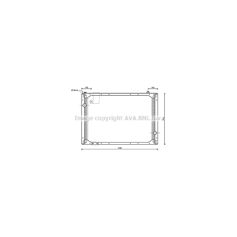 Radiateur, refroidissement du moteur AVA QUALITY COOLING MN2069