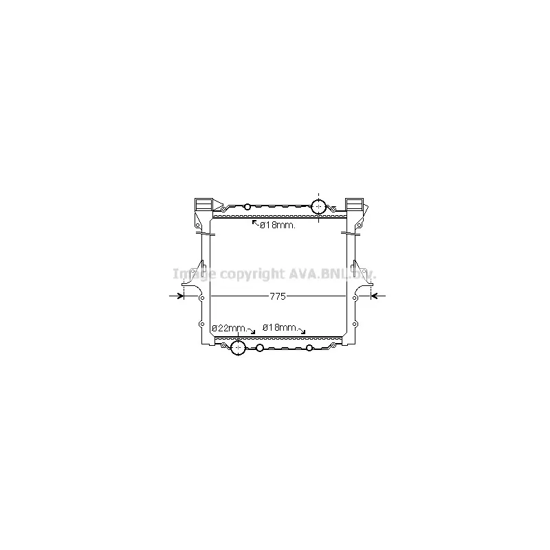 Radiateur, refroidissement du moteur AVA QUALITY COOLING MN2058