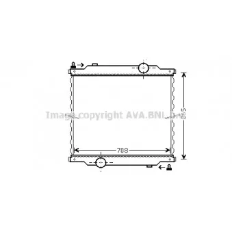 Radiateur, refroidissement du moteur AVA QUALITY COOLING