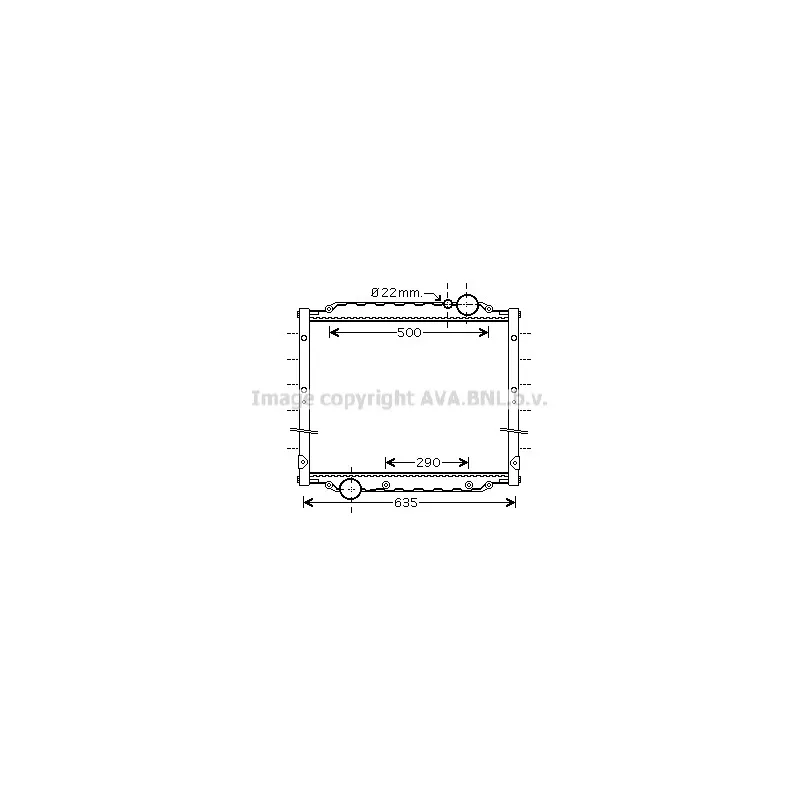 Radiateur, refroidissement du moteur AVA QUALITY COOLING MN2045