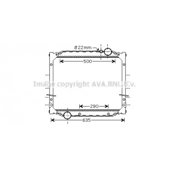 Radiateur, refroidissement du moteur AVA QUALITY COOLING