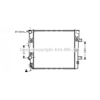 Radiateur, refroidissement du moteur AVA QUALITY COOLING