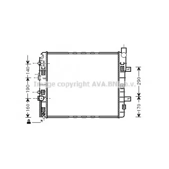 Radiateur, refroidissement du moteur AVA QUALITY COOLING