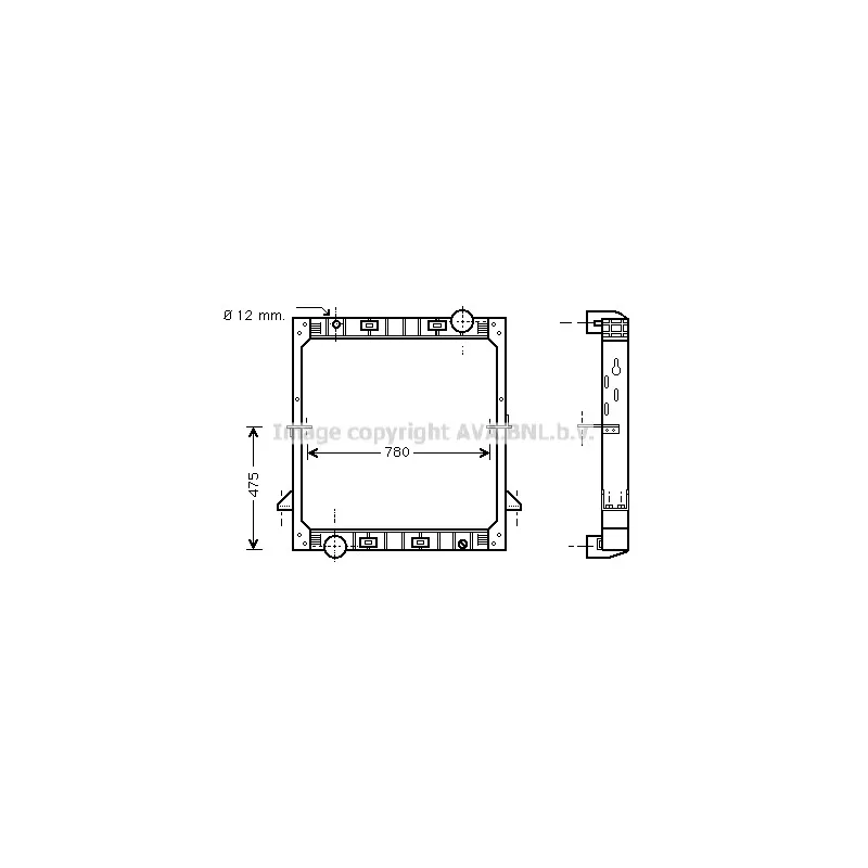 Radiateur, refroidissement du moteur AVA QUALITY COOLING IV2040
