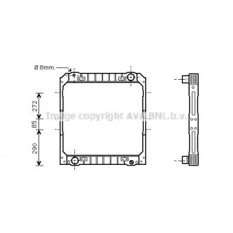 Radiateur, refroidissement du moteur AVA QUALITY COOLING