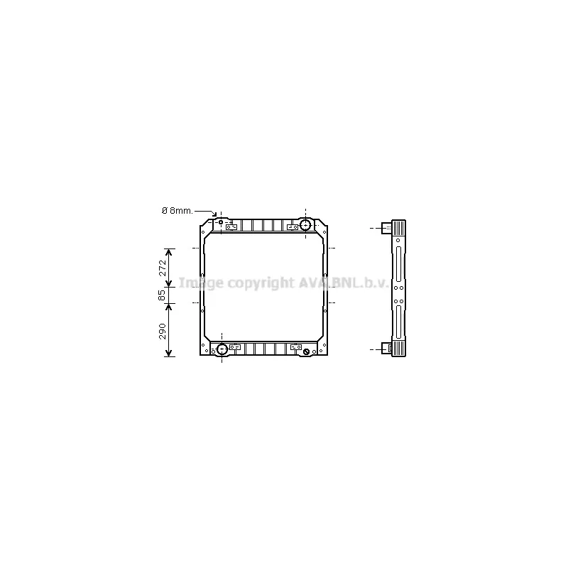 Radiateur, refroidissement du moteur AVA QUALITY COOLING IV2039