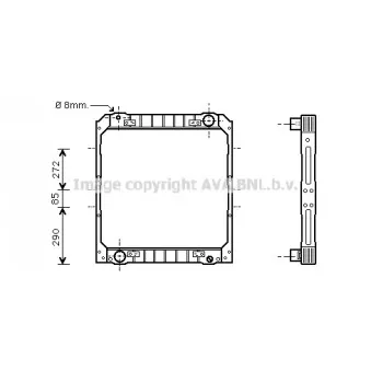 Radiateur, refroidissement du moteur AVA QUALITY COOLING