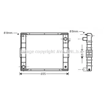 Radiateur, refroidissement du moteur AVA QUALITY COOLING