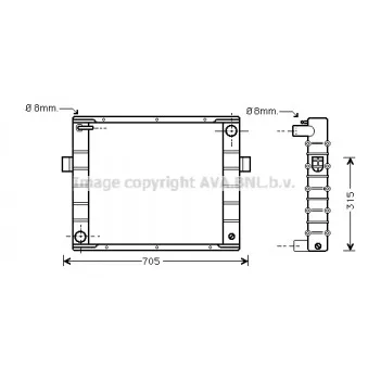 Radiateur, refroidissement du moteur AVA QUALITY COOLING