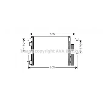 Condenseur, climatisation AVA QUALITY COOLING IV5090D
