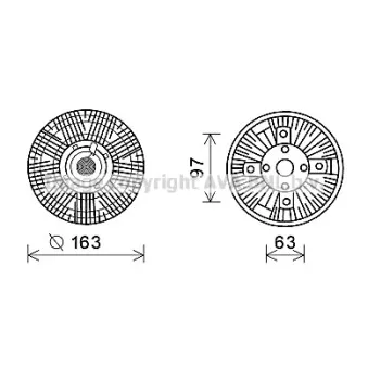 Embrayage, ventilateur de radiateur AVA QUALITY COOLING