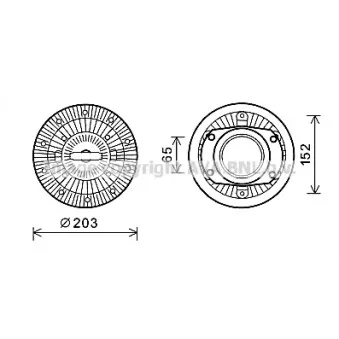 Embrayage, ventilateur de radiateur AVA QUALITY COOLING