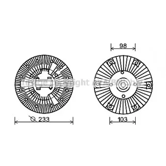 Embrayage, ventilateur de radiateur AVA QUALITY COOLING