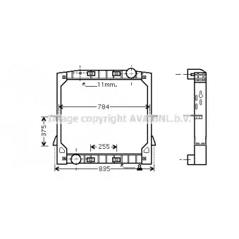 Radiateur, refroidissement du moteur AVA QUALITY COOLING