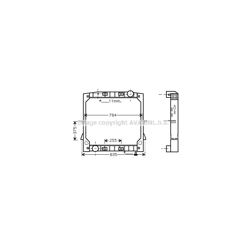 Radiateur, refroidissement du moteur AVA QUALITY COOLING IV2070
