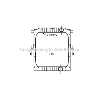 Radiateur, refroidissement du moteur AVA QUALITY COOLING