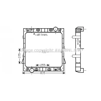 Radiateur, refroidissement du moteur AVA QUALITY COOLING