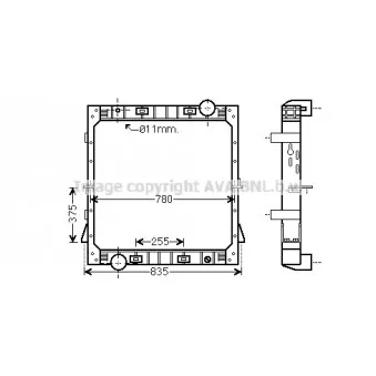 Radiateur, refroidissement du moteur AVA QUALITY COOLING